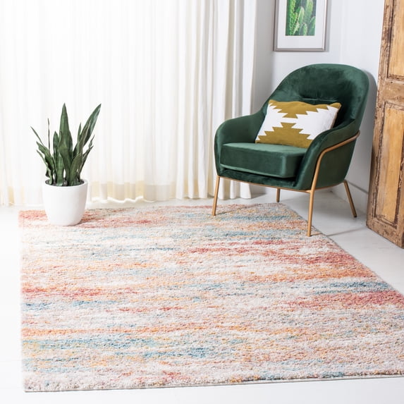 SAFAVIEH Calista Igor Abstract Area Rug, Beige/Aqua, 4'5" x 6'5"