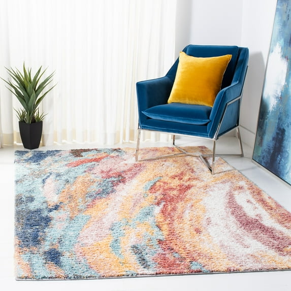 Safavieh Calista Nicola Abstract Area Rug, Gold/Aqua, 9' x 12'