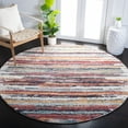 thumbnail image 1 of SAFAVIEH Calista Nikola Abstract Area Rug, Rust/Gold, 6'7" x 6'7" Round, 1 of 11