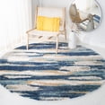 thumbnail image 1 of SAFAVIEH Calista Tanzil Abstract Area Rug, Blue/Ivory, 5'3" x 5'3" Round, 1 of 11