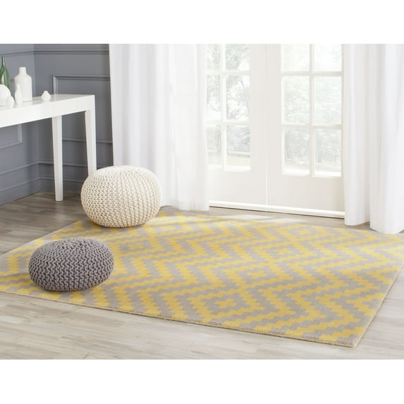 SAFAVIEH Cambridge Adella Geometric Wool Area Rug, Taupe/Gold, 8' x 10'