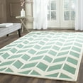 thumbnail image 1 of SAFAVIEH Cambridge Austyn Geometric Wool Area Rug, Teal/Ivory, 9' x 12', 1 of 7