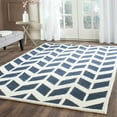 thumbnail image 1 of SAFAVIEH Cambridge Austyn Geometric Wool Area Rug, Navy/Ivory, 2' x 3', 1 of 6