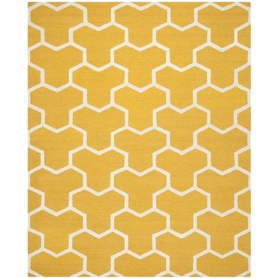 SAFAVIEH Cambridge CAM146Q Handmade Gold / Ivory Rug