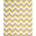 thumbnail image 1 of SAFAVIEH Cambridge Cherette Zig Zag Stripes Wool Area Rug, Grey/Gold, 8' x 10', 1 of 10