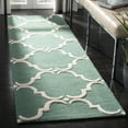 thumbnail image 1 of SAFAVIEH Cambridge Hamilton Geometric Wool Runner Rug, Teal/Ivory, 2'6" x 8', 1 of 8