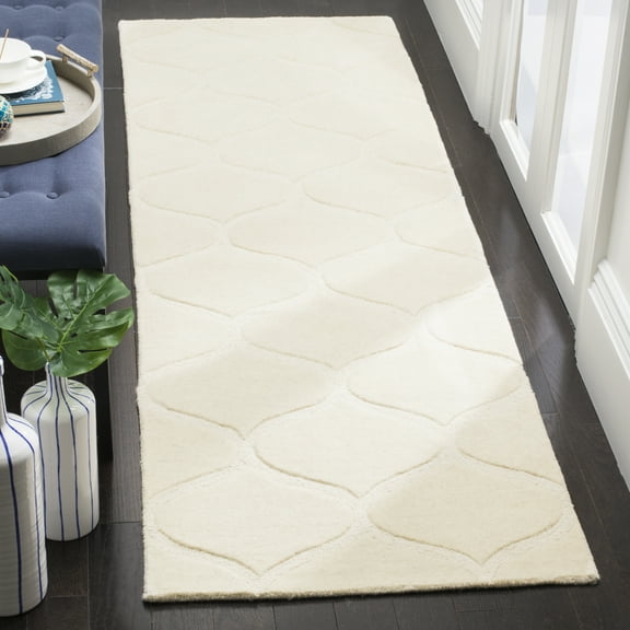 SAFAVIEH Cambridge Jared Geometric Wool Runner Rug, Ivory, 2'6" x 8'