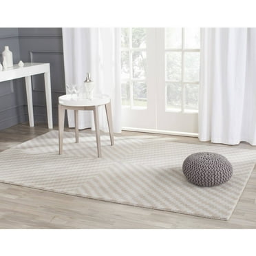 SAFAVIEH Cambridge Jaron Geometric Striped Wool Area Rug, Grey/Taupe, 4' x 6'