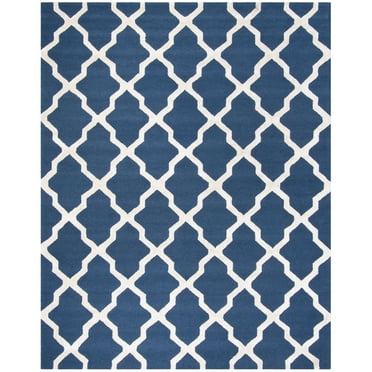 SAFAVIEH Cambridge Jayme Geometric Area Rug, Navy/Ivory, 8' x 10'