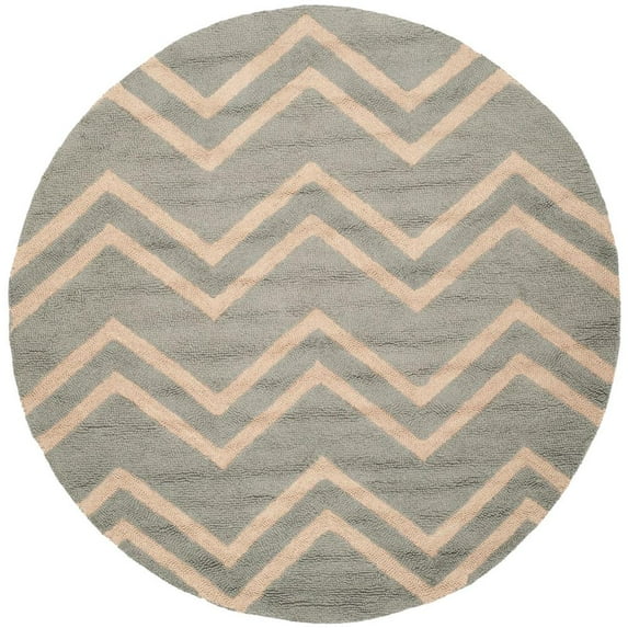 SAFAVIEH Cambridge Joanna Geometric Area Rug, Gray/Beige, 6' x 6' Round