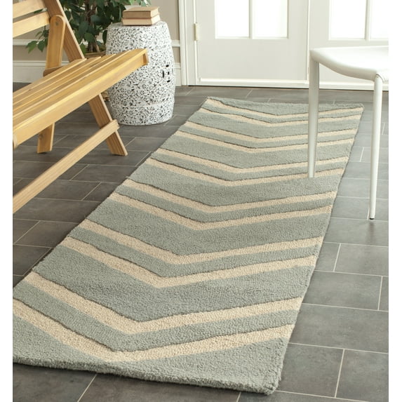 SAFAVIEH Cambridge Joanna Geometric Runner Rug, Gray/Beige, 2'6" x 12'
