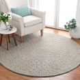 thumbnail image 1 of SAFAVIEH Cambridge Jordan Geometric Wool Area Rug, Blue/Gold, 8' x 8' Round, 1 of 11