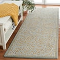 thumbnail image 1 of SAFAVIEH Cambridge Jordan Geometric Wool Runner Rug, Blue/Gold, 2'6" x 6', 1 of 11