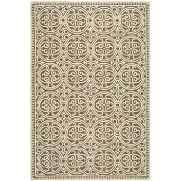 SAFAVIEH Cambridge Joseph Geometric Wool Area Rug, Tan/Multi, 10' x 10' Square