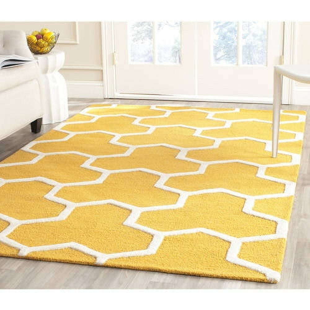 SAFAVIEH Cambridge Joshua Geometric Tessellation Wool Area Rug, Gold ...