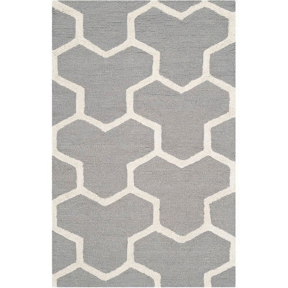 SAFAVIEH Cambridge Joshua Geometric Tessellation Wool Area Rug, Silver ...