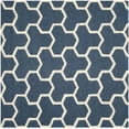thumbnail image 1 of SAFAVIEH Cambridge Joshua Geometric Wool Area Rug, Navy Blue/Ivory, 8' x 8' Square, 1 of 8