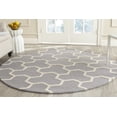 thumbnail image 1 of SAFAVIEH Cambridge Joshua Geometric Wool Area Rug, Silver/Ivory, 6' x 6' Round, 1 of 5