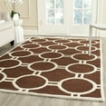 thumbnail image 1 of SAFAVIEH Cambridge Joss Geometric Circles Wool Area Rug, Dark Brown/Ivory, 9' x 12', 1 of 5