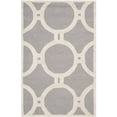 thumbnail image 1 of SAFAVIEH Cambridge Joss Geometric Circles Wool Area Rug, Silver/Ivory, 2'6" x 4', 1 of 7