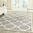 thumbnail image 1 of SAFAVIEH Cambridge Joss Geometric Circles Wool Area Rug, Silver/Ivory, 2' x 3', 1 of 5
