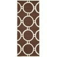 thumbnail image 1 of SAFAVIEH Cambridge Joss Geometric Circles Wool Runner Rug, Dark Brown/Ivory, 2'6" x 6', 1 of 4