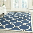 thumbnail image 1 of SAFAVIEH Cambridge Joss Geometric Wool Area Rug, Navy Blue/Ivory, 3' x 5', 1 of 5