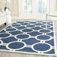 thumbnail image 1 of SAFAVIEH Cambridge Joss Geometric Wool Area Rug, Navy Blue/Ivory, 5' x 8', 1 of 7