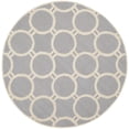 thumbnail image 1 of SAFAVIEH Cambridge Joss Geometric Wool Area Rug, Silver/Ivory, 6' x 6' Round, 1 of 7