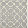thumbnail image 1 of SAFAVIEH Cambridge Joss Geometric Wool Area Rug, Silver/Ivory, 6' x 6' Square, 1 of 7