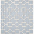 thumbnail image 1 of SAFAVIEH Cambridge Joyce Geometric Shapes Wool Area Rug, Light Blue/Ivory, 6' x 6' Square, 1 of 7