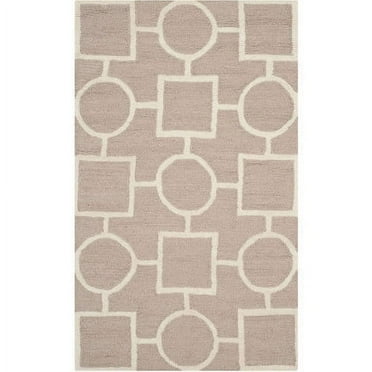 SAFAVIEH Cambridge Joyce Geometric Wool Area Rug, Beige/Ivory, 3' x 5'