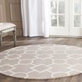 thumbnail image 1 of SAFAVIEH Cambridge Joyce Geometric Wool Area Rug, Beige/Ivory, 6' x 6' Round, 1 of 7