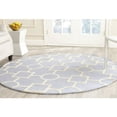 thumbnail image 1 of SAFAVIEH Cambridge Joyce Geometric Wool Area Rug, Light Blue/Ivory, 6' x 6' Round, 1 of 7