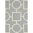 thumbnail image 1 of SAFAVIEH Cambridge Joyce Geometric Wool Area Rug, Silver/Ivory, 4' x 6', 1 of 7
