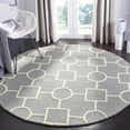 thumbnail image 1 of SAFAVIEH Cambridge Joyce Geometric Wool Area Rug, Silver/Ivory, 6' x 6' Round, 1 of 7