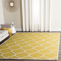 SAFAVIEH Cambridge Juan Geometric Wool Area Rug, Gold/Ivory, 9' x 12'