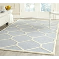 thumbnail image 1 of SAFAVIEH Cambridge Juan Geometric Wool Area Rug, Light Blue/Ivory, 9' x 12', 1 of 6
