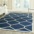 thumbnail image 1 of SAFAVIEH Cambridge Juan Geometric Wool Area Rug, Navy Blue/Ivory, 6' x 6' Square, 1 of 5
