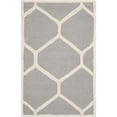 thumbnail image 1 of SAFAVIEH Cambridge Juan Geometric Wool Area Rug, Silver/Ivory, 2'6" x 4', 1 of 7