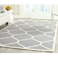 thumbnail image 1 of SAFAVIEH Cambridge Juan Geometric Wool Area Rug, Silver/Ivory, 3' x 5', 1 of 5