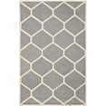 thumbnail image 1 of SAFAVIEH Cambridge Juan Geometric Wool Area Rug, Silver/Ivory, 4' x 6', 1 of 7