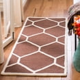 thumbnail image 1 of SAFAVIEH Cambridge Juan Geometric Wool Runner Rug, Dark Brown/Ivory, 2'6" x 6', 1 of 7