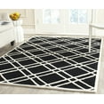 thumbnail image 1 of SAFAVIEH Cambridge Judy Geometric Wool Area Rug, Black/Ivory, 8' x 8' Square, 1 of 7