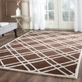 thumbnail image 1 of SAFAVIEH Cambridge Judy Geometric Wool Area Rug, Dark Brown/Ivory, 5' x 8', 1 of 5