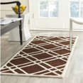 thumbnail image 1 of SAFAVIEH Cambridge Judy Geometric Wool Runner Rug, Dark Brown/Ivory, 2'6" x 6', 1 of 10