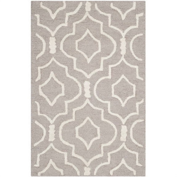 SAFAVIEH Cambridge Julian Geometric Wool Area Rug, Beige/Ivory, 3' x 5'