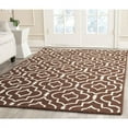 thumbnail image 1 of SAFAVIEH Cambridge Julian Geometric Wool Area Rug, Dark Brown/Ivory, 4' x 6', 1 of 7