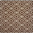 thumbnail image 1 of SAFAVIEH Cambridge Julian Geometric Wool Area Rug, Dark Brown/Ivory, 8' x 8' Square, 1 of 7