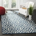 thumbnail image 1 of SAFAVIEH Cambridge Julian Geometric Wool Area Rug, Navy Blue/Ivory, 8' x 10', 1 of 5